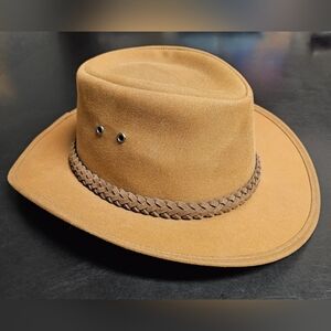 Barbour Tan Waxed Cotton Size XL 7.5 Bushman Western Hat